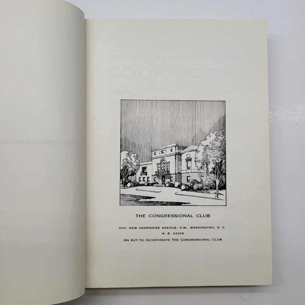 The Congressional Club Cookbook 1965 7th Ed Misprint Upside Down! ‎ Vintage